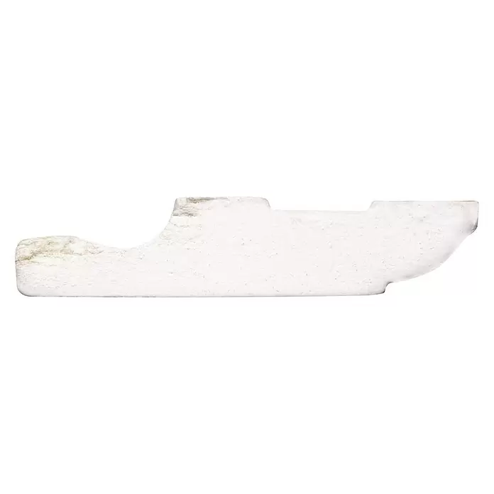 Muurplint Wit RAL 9003 - 244 cm x 12 mm x 57 mm, Wit - Zijaanzicht rechts