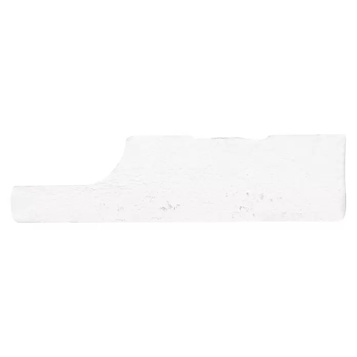 Muurplint RAL9016 - 244 cm x 15 mm x 69 mm, Wit - Zijaanzicht rechts