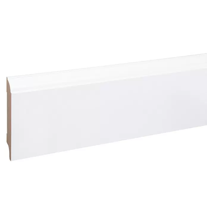Muurplint Wit RAL 9003 - 244 cm x 18 mm x 119 mm, Wit - Close-up