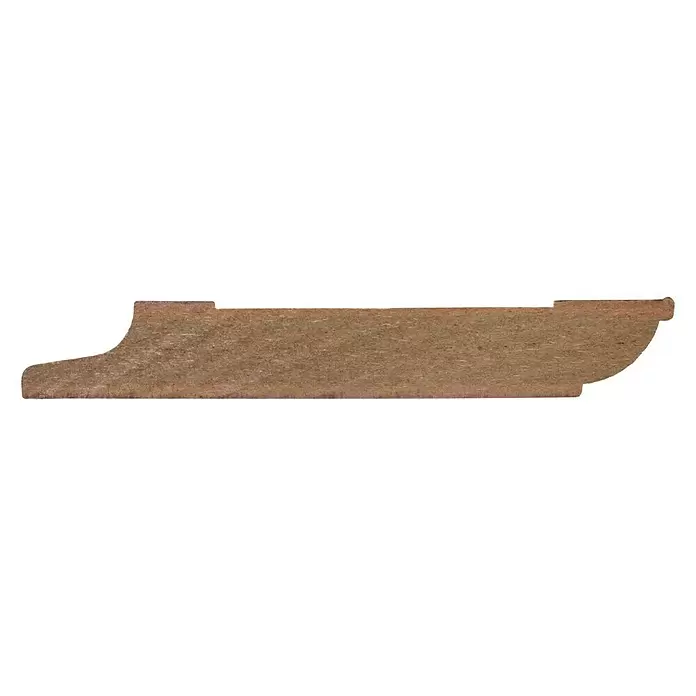 Muurplint Wit RAL 9003 - 244 cm x 18 mm x 119 mm, Wit - Zijaanzicht rechts