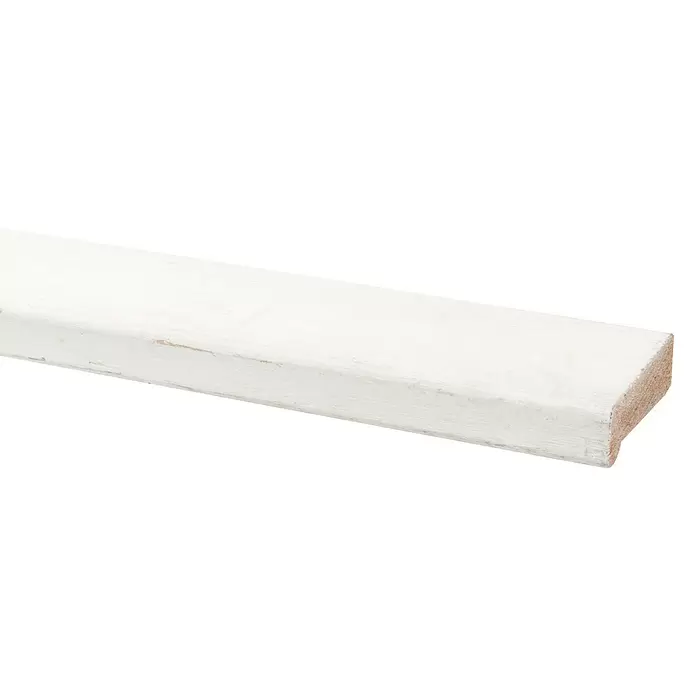 Glaslat - Wit, 270 cm x 45 mm x 18 mm - Close-up