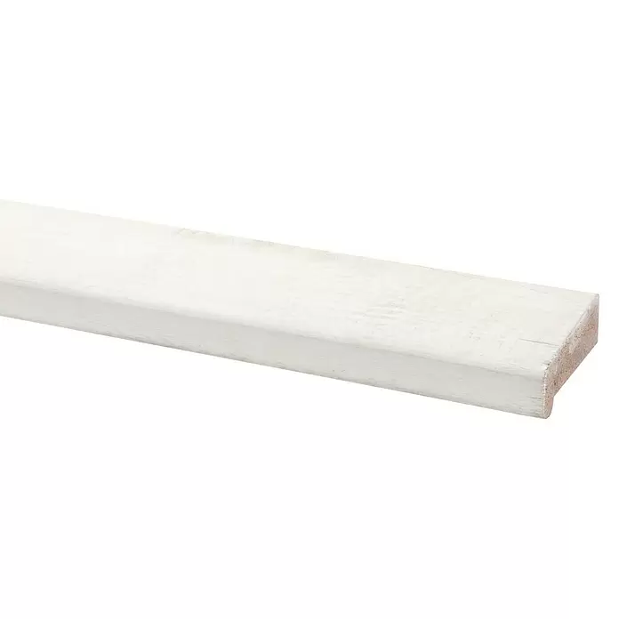 Glaslat - Wit, 270 cm x 52 mm x 18 mm - Diagonaal zicht
