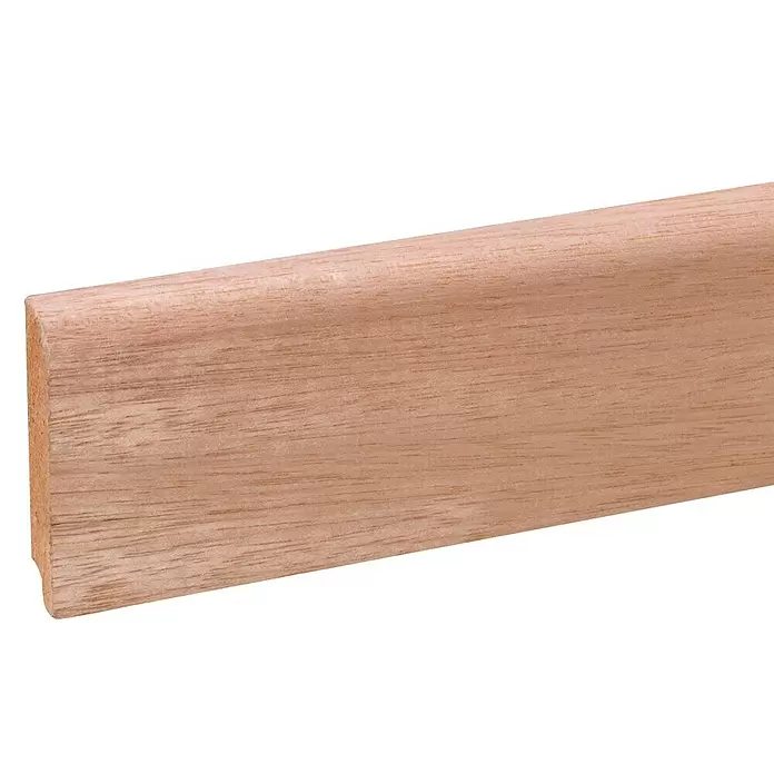 Muurplint - 240 cm x 14 mm x 70 mm, Hardhout - Close-up