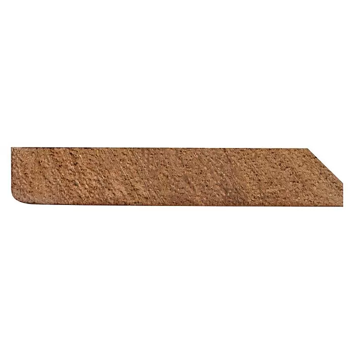 Muurplint - 240 cm x 9 mm x 45 mm, Hardhout - Zijaanzicht rechts