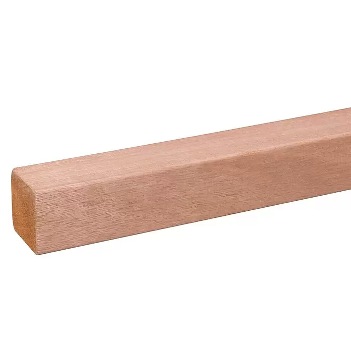 Vierkante lat - l x b x h: 240 cm x 44 mm x 44 mm, Hardhout - Close-up