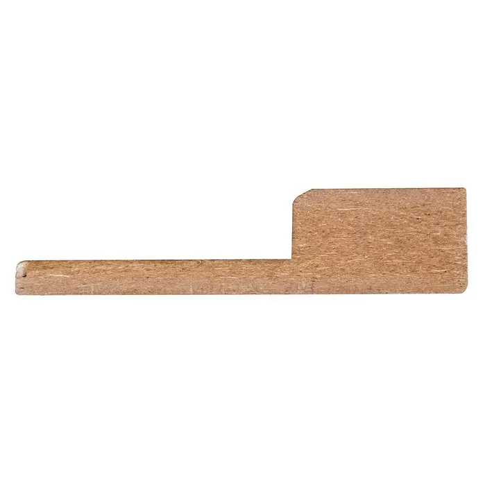 Muurplint - 240 cm x 18 mm x 80 mm - Zijaanzicht rechts