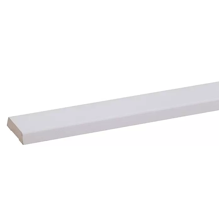 Lijst voor kozijnen Koplat schuin - 270 cm x 12 mm x 45 mm, MDF - Close-up