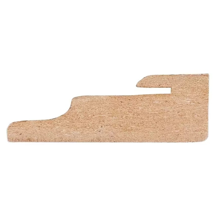 CanDo Muurplint - 240 cm x 58 mm x 19 mm, WIt - Zijaanzicht rechts