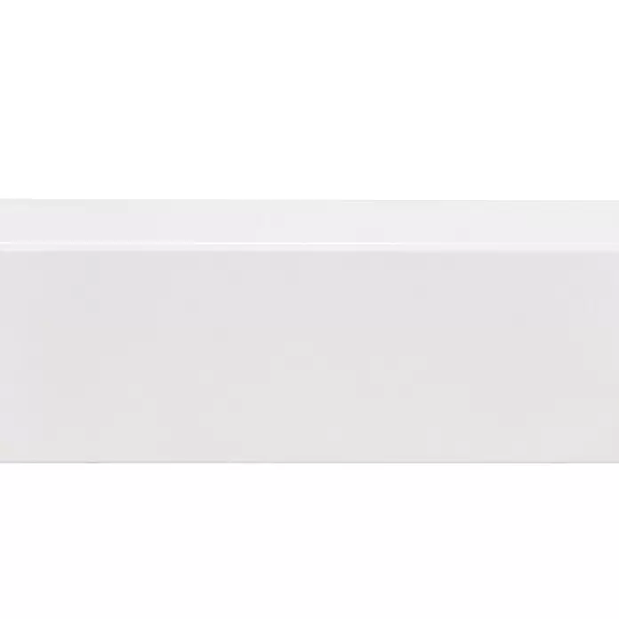 CanDo Muurplint - 240 cm x 58 mm x 19 mm, WIt - Close-up