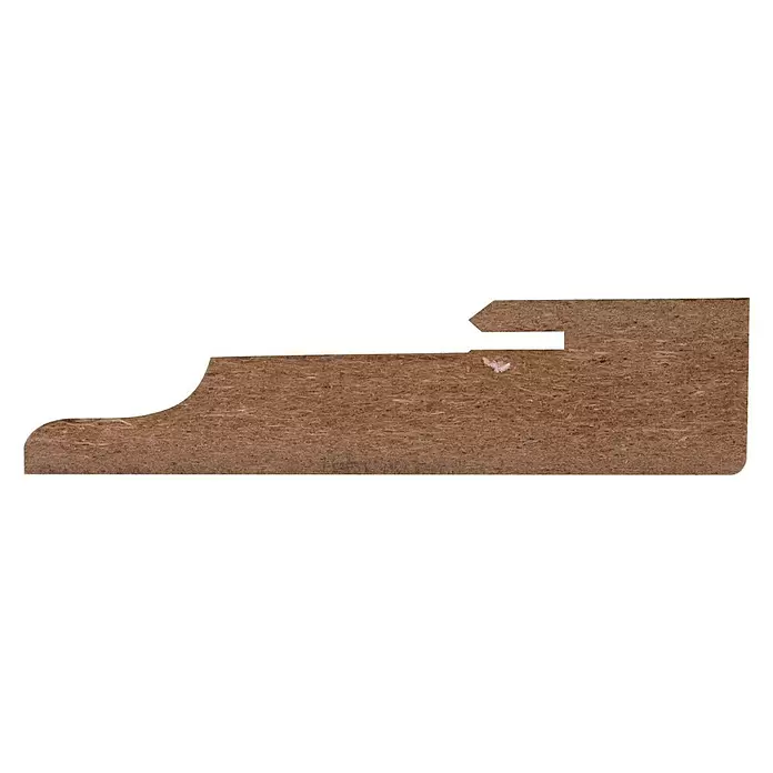 CanDo Muurplint - 240 cm x 80 mm x 19 mm, WIt - Zijaanzicht rechts
