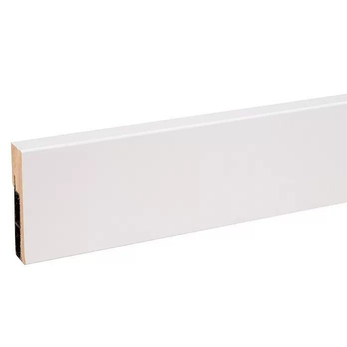 CanDo Plint met kabelkanaal Cubic - 240 cm x 19 mm x 80 mm, WIt - Close-up