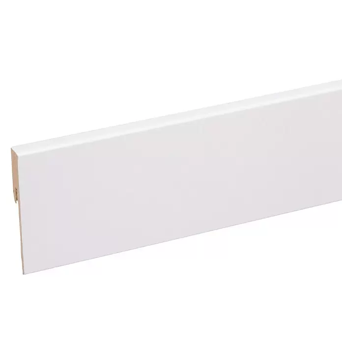 CanDo Muurplint - 240 cm x 68 mm x 9 mm, WIt - Close-up