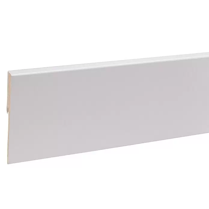 CanDo Muurplint - 240 cm x 120 mm x 12 mm, WIt - Close-up