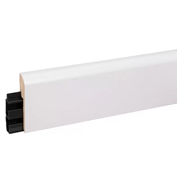 CanDo Plint met kabelkanaal Colonial - 240 cm x 19 mm x 80 mm, WIt - Close-up