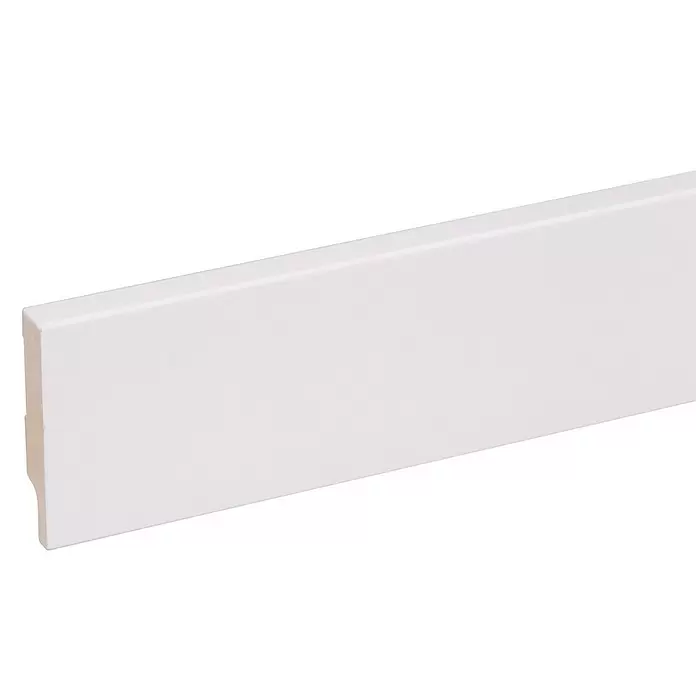 Muurplint RAL 9003 - 488 cm x 79 mm x 15 mm, WIt - Close-up