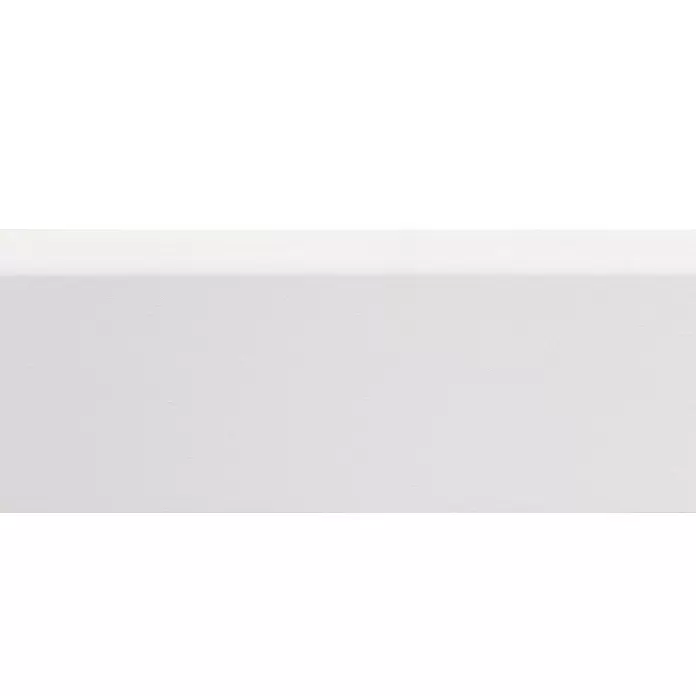 Muurplint RAL 9003 - 488 cm x 55 mm x 12 mm - Close-up