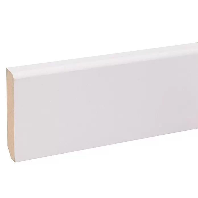 Muurplint RAL 9003 - 488 cm x 55 mm x 12 mm - Close-up