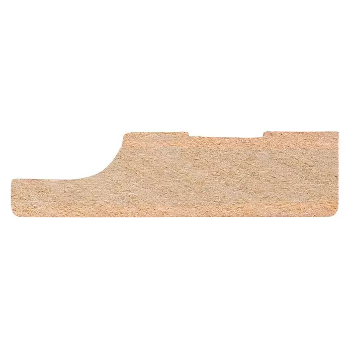 Muurplint RAL 9003 - 244 cm x 58 mm x 15 mm, WIt - Zijaanzicht rechts