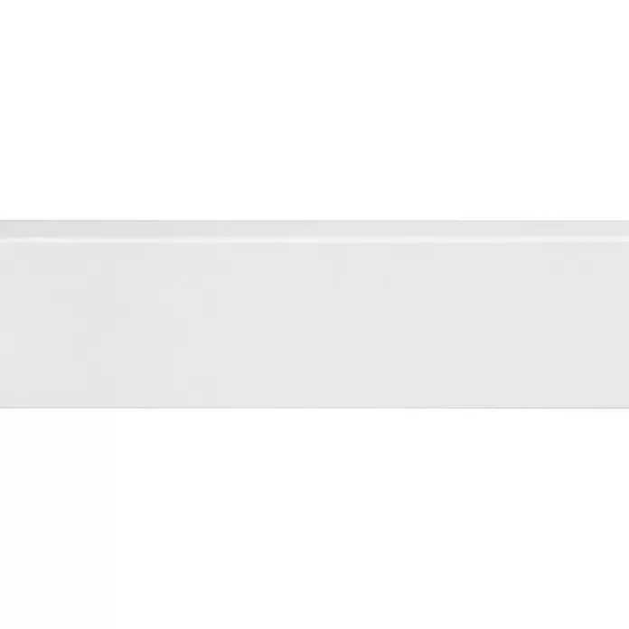 Muurplint RAL 9003 - 244 cm x 79 mm x 15 mm, WIt - Close-up