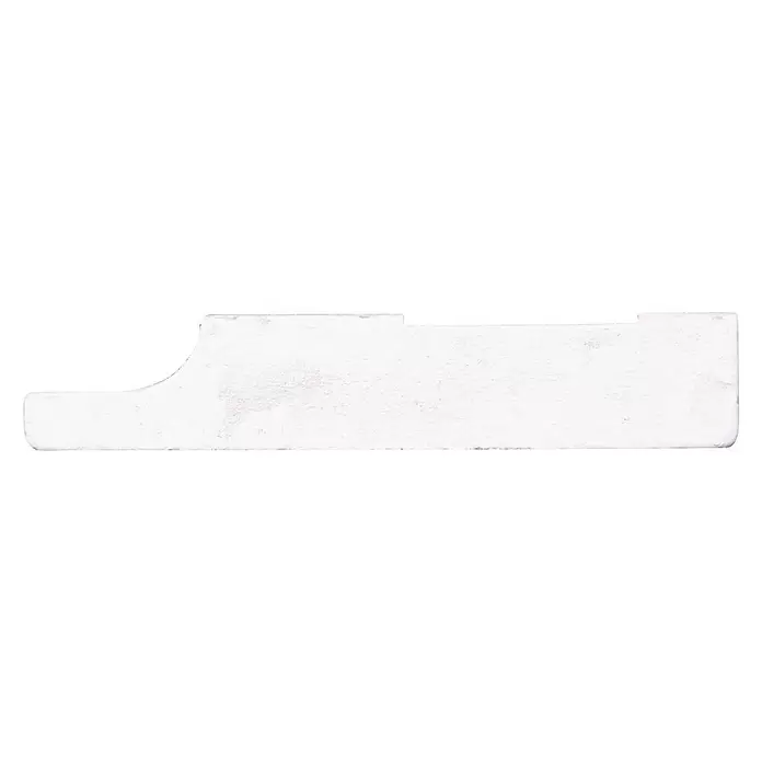Muurplint RAL 9003 - 244 cm x 79 mm x 15 mm, WIt - Zijaanzicht rechts