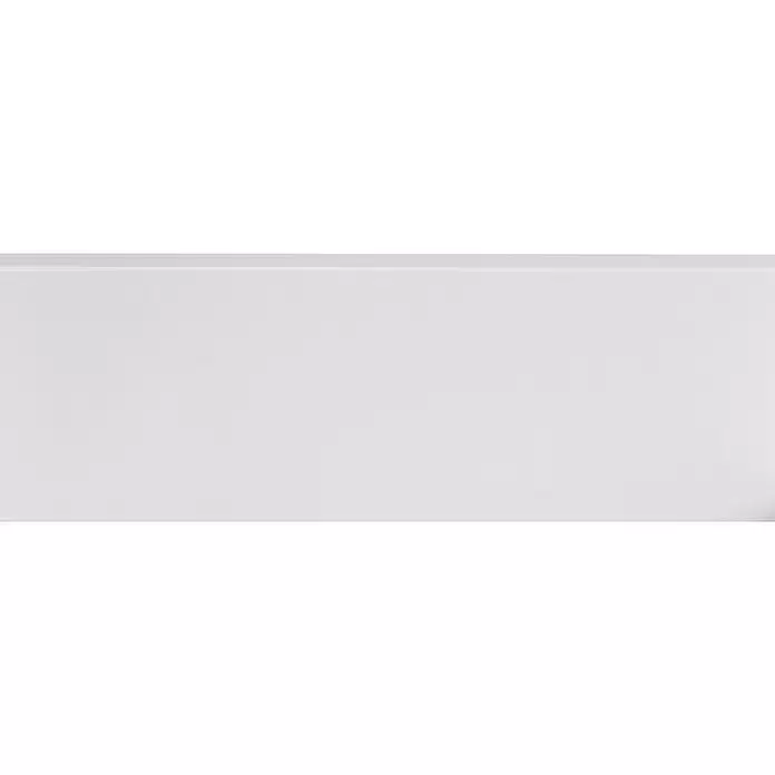 Muurplint RAL 9003 - 244 cm x 119 mm x 15 mm, WIt - Close-up