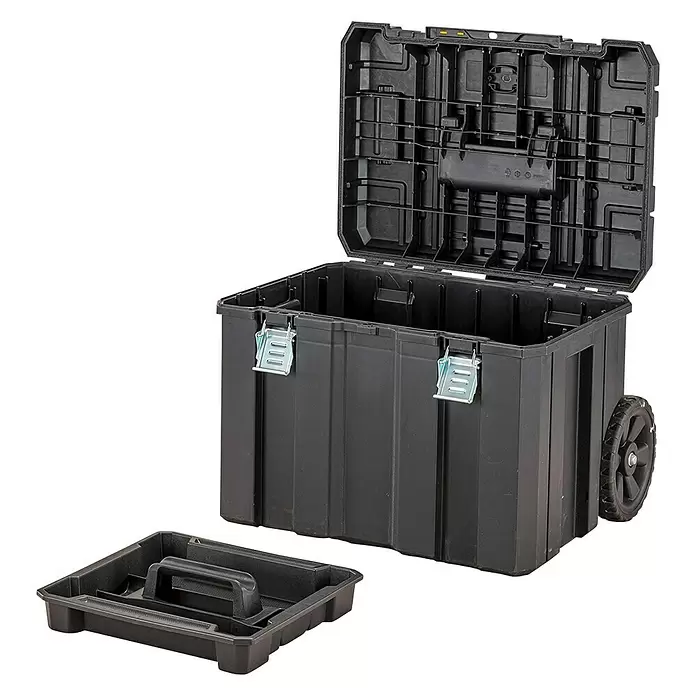 Dewalt Caja de almacenaje y transporte DWST83347-1 - L x An x Al: 435 x 512 x 635 mm, Plástico - Vista angular