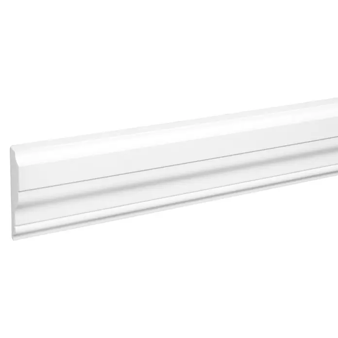 Sierlijst - 270 cm x 20 mm x 80 mm, Houtsoort: Grenen, WIt - Close-up