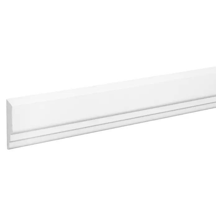 Sierlijst - 270 cm x 19 mm x 68 mm, Houtsoort: Grenen, WIt - Close-up