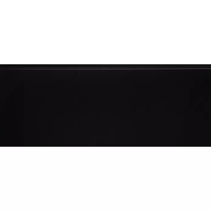 CanDo Muurplint Zwart - 240 cm x 120 mm x 12 mm, Zwart, MDF - Close-up