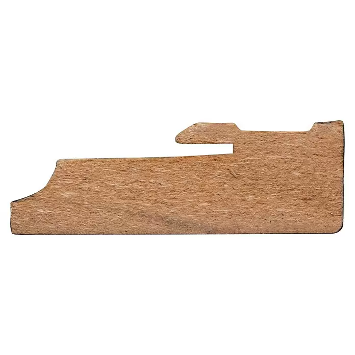 CanDo Muurplint Zwart - 240 cm x 58 mm x 18 mm, Zwart, MDF - Zijaanzicht links