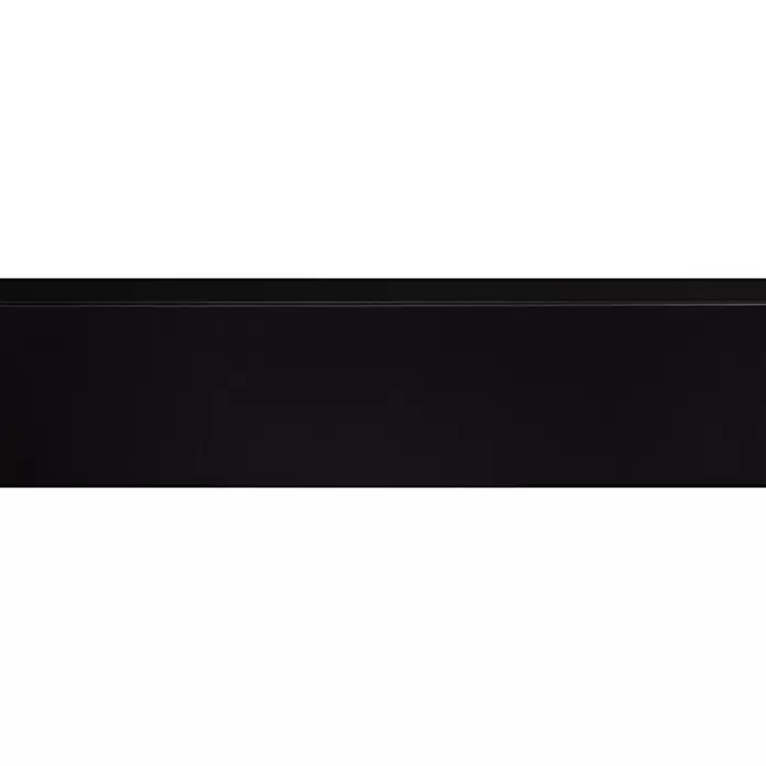 CanDo Muurplint Zwart - 240 cm x 80 mm x 18 mm, Zwart, MDF - Close-up