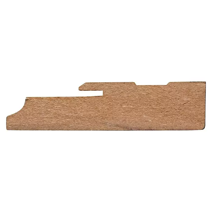 CanDo Muurplint Zwart - 240 cm x 80 mm x 18 mm, Zwart, MDF - Zijaanzicht links