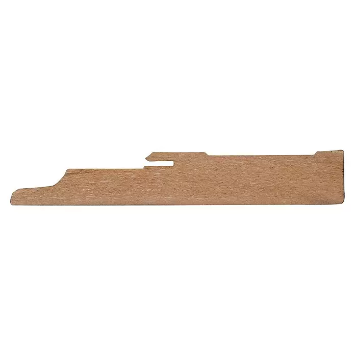 CanDo Muurplint Zwart - 240 cm x 120 mm x 18 mm, Zwart, MDF - Zijaanzicht links
