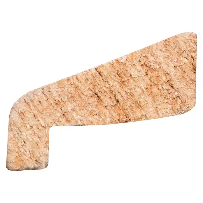 Glaslat plint met sponning - 270 x 2,3 x 1,4 cm, Naturel, Hardhout - Zijaanzicht links