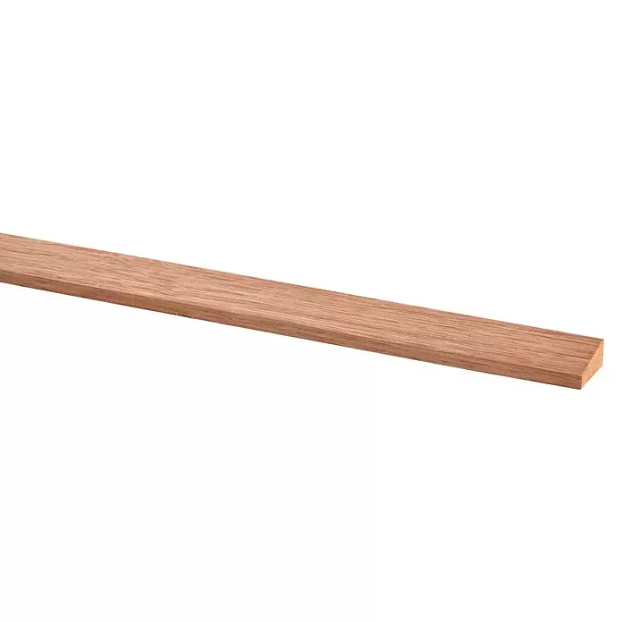 Glaslat plint - 270 x 1,9 x 1 cm, Naturel, Hardhout - Close-up