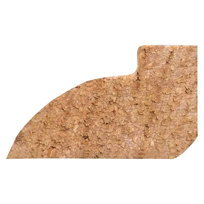 Glaslat plint - 270 x 1,5 x 0,9 cm, Naturel, Hardhout - Zijaanzicht links