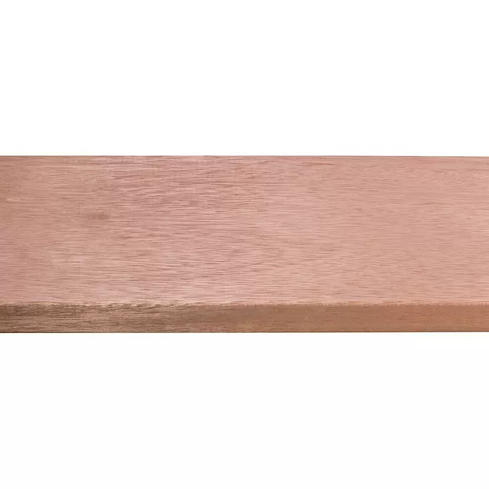 Vlakke plint plint - 240 x 19 x 2,1 cm, Naturel, Hardhout - Close-up