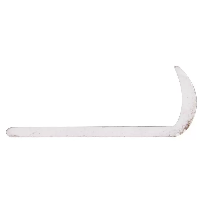 Kunststof plint Hockeystickprofiel - 260 x 2,1 x 0,8 cm, Wit, Kunststof - Vooraanzicht