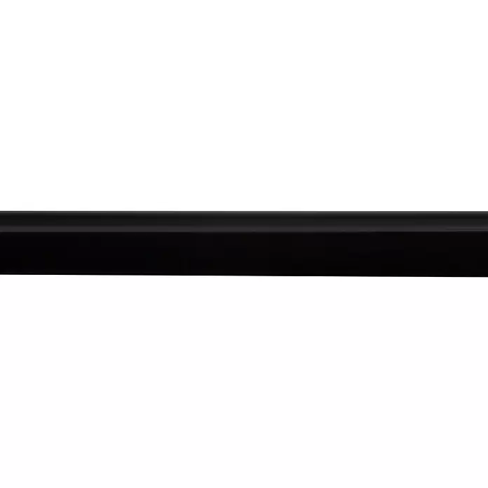 Kunststof plint Hockeystickprofiel - 260 x 2,1 x 0,8 cm, Zwart, Kunststof - Close-up