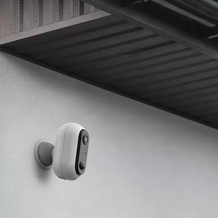 Überwachungskamera HomeCam Akku Outdoor - L x B x H: 55 x 50 x 90 mm, Erfassungsreichweite: 8 m (Infrarot) - Anwendungsbeispiel