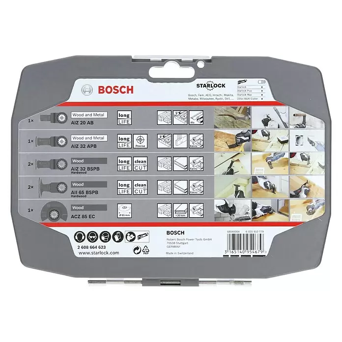 Bosch Zaagbladen Starlock-Set - 7 st. - Zicht van beneden