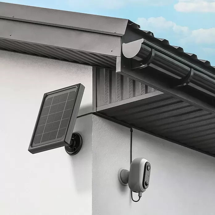 Überwachungskamera HomeCam Akku Outdoor - L x B x H: 55 x 50 x 90 mm, Erfassungsreichweite: 8 m (Infrarot) - Anwendungsbeispiel