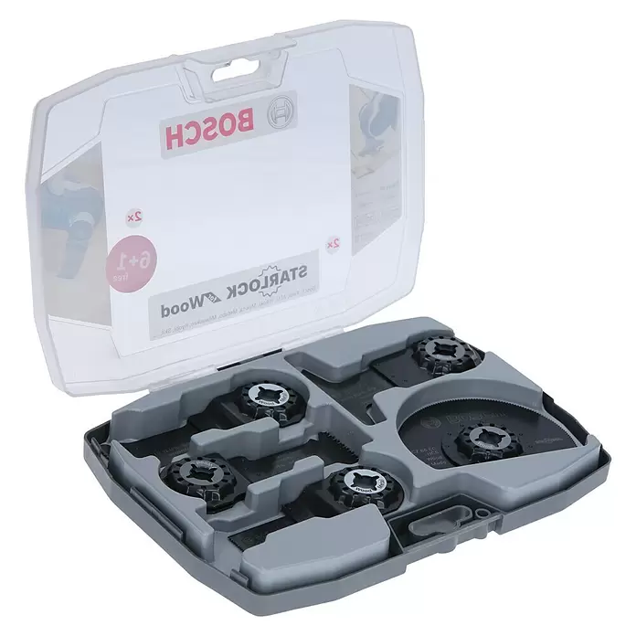 Bosch Zaagbladen Starlock-Set - 7 st. - Diagonaal zicht