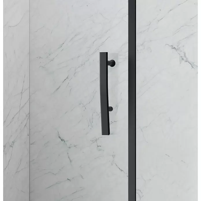 Camargue Duschtürgriff - Aluminium, Schwarz, Länge: 26 cm - Detailaufnahme