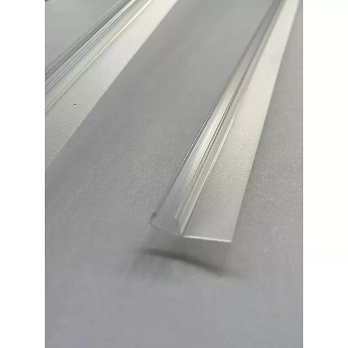 Corniche Wasserabweisprofil Senkrecht - 2 -tlg., Kunststoff, Transparent, Länge: 200 cm - Detailaufnahme
