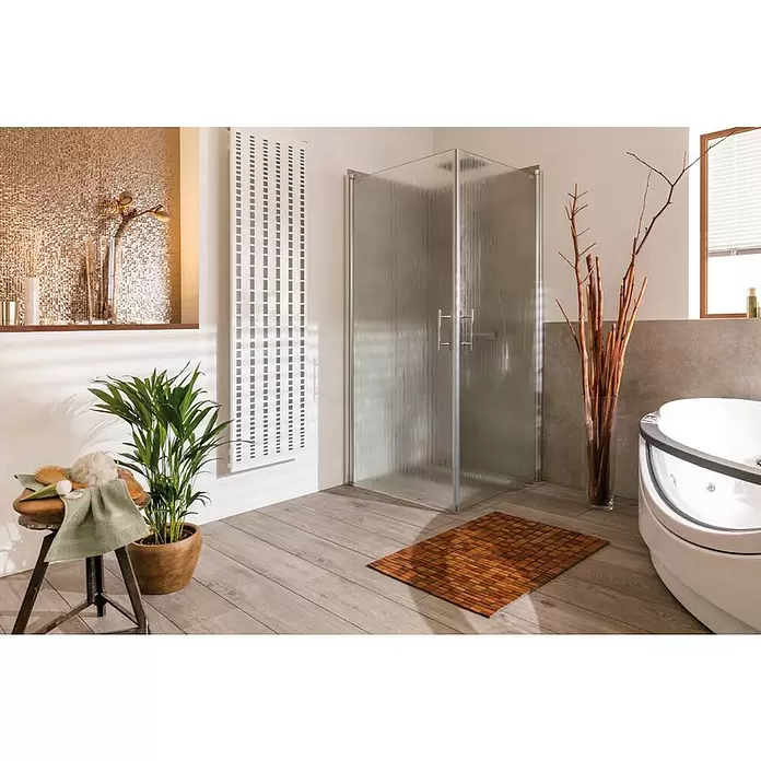Camargue Vario Vrata tuš kabine S3FL - 90 x 195 cm, DIN graničnik: Lijevo, Premazano, Debljina: 6 mm, Srebrne boje - Živopisni prikaz