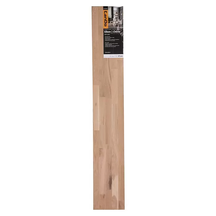 CanDo Massief houten panelen - Eiken, 200 cm x 30 cm x 18 mm - Bovenaanzicht
