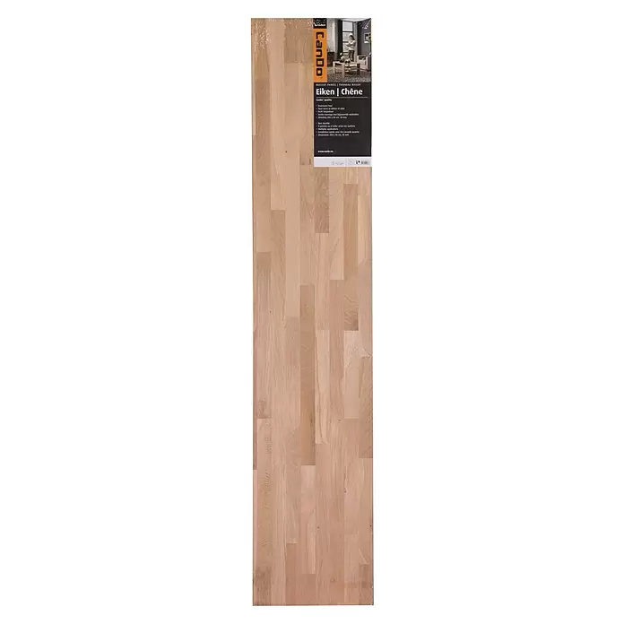 CanDo Massief houten panelen - Eiken, 200 cm x 40 cm x 18 mm - Bovenaanzicht