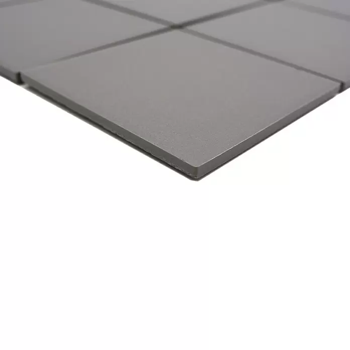 Mozaïektegel vierkant Uni CU 932 - 29,8 x 29,8 cm, Grijs, Mat - Close-up