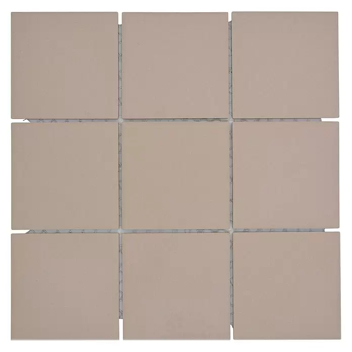 Mozaïektegel vierkant Uni CU 942 - 29,8 x 29,8 cm, Lichtgrijs, Mat - Bovenaanzicht